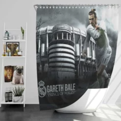 Gareth Bale Real Madrd Club World Cup Soccer Player Shower Curtain