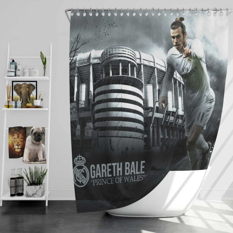 Gareth Bale Real Madrd Club World Cup Soccer Player Shower Curtain