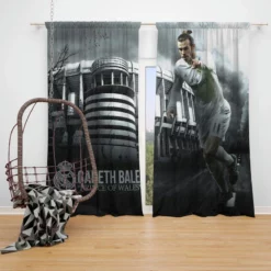 Gareth Bale Real Madrd Club World Cup Soccer Player Window Curtain