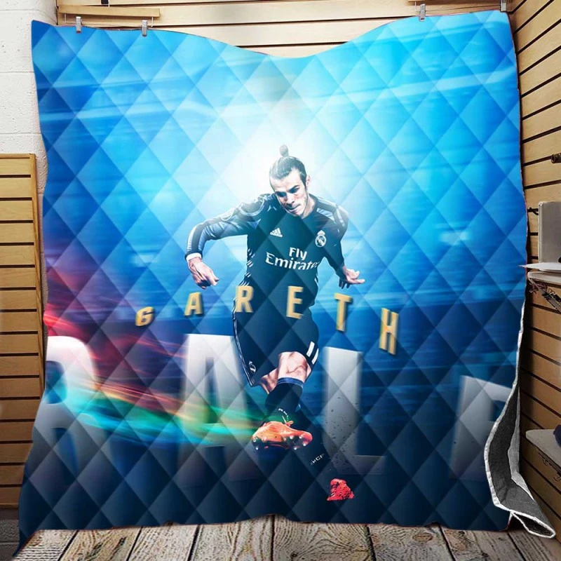 Gareth Bale  Real Madrid Star Football Player Quilt Blanket