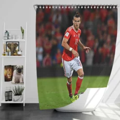 Gareth Bale Sensational Welsh Football Player Shower Curtain