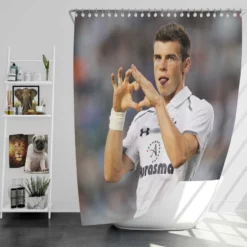 Gareth Bale Tottenham Hotspur F C Classic Soccer Player Shower Curtain
