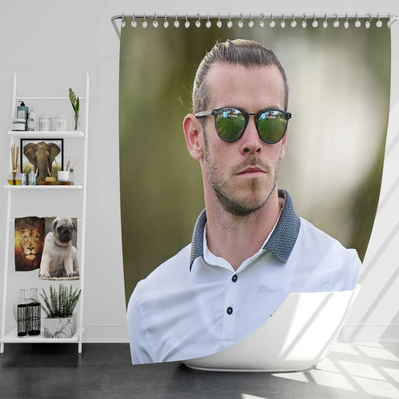 Gareth Bale Welsh Golfer Soccer Player Shower Curtain