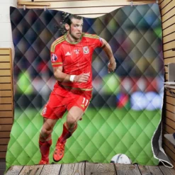 Gareth Bale in Welsh Red Jercey Quilt Blanket