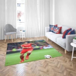 Gareth Bale in Welsh Red Jercey Rug 2