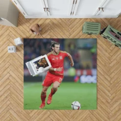 Gareth Bale in Welsh Red Jercey Rug