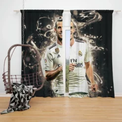 Gareth Frank Bale  Real Madrid Football Player Window Curtain