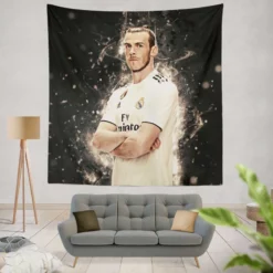 Gareth Frank Bale  Real Madrid Soccer Player Tapestry