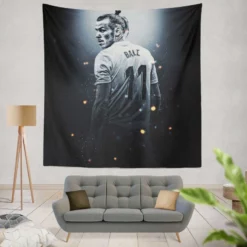 Gareth Frank Bale  Real Madrid White Jercey Tapestry