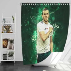 Gareth Frank Bale  Wales Football Player Shower Curtain