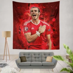 Gareth Frank Bale  Wales Soccer Player Tapestry
