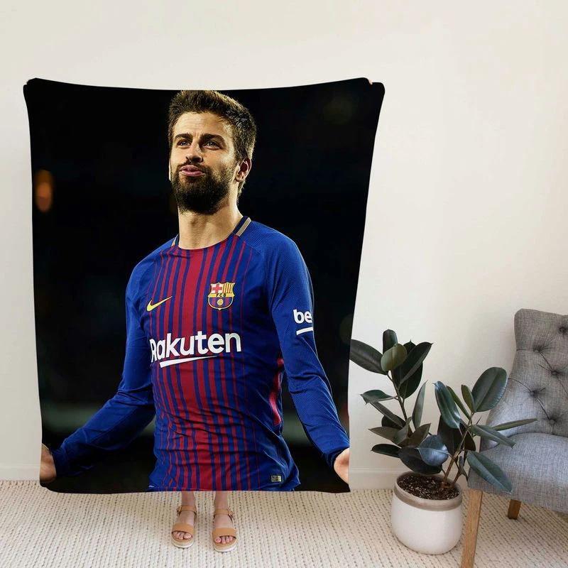 Gerard Pique Awarded Spanish Football Player Fleece Blanket