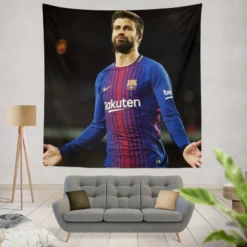 Gerard Pique Awarded Spanish Football Player Tapestry