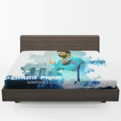 Gerard Pique Classic Barcelona Football Player Fitted Sheet 1