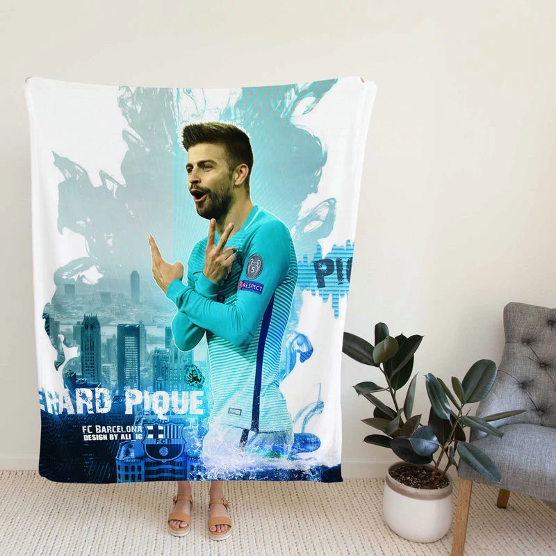 Gerard Pique Classic Barcelona Football Player Fleece Blanket