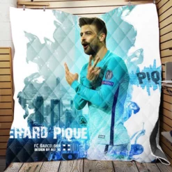 Gerard Pique Classic Barcelona Football Player Quilt Blanket