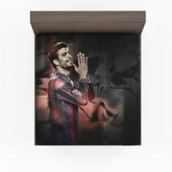 Gerard Pique Energetic Barcelona Football Player Fitted Sheet