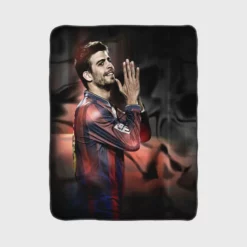 Gerard Pique Energetic Barcelona Football Player Fleece Blanket 1