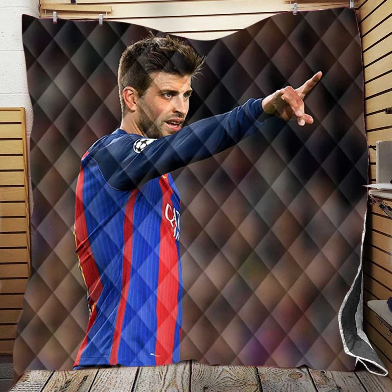 Gerard Pique Excellent Spanish Football Player Quilt Blanket