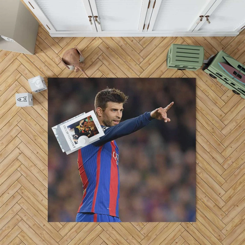 Gerard Pique Excellent Spanish Football Player Rug