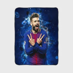 Gerard Pique FIFA World Cup Winning Player Fleece Blanket 1