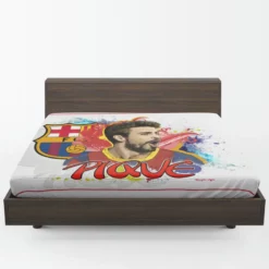 Gerard Pique Famous Barcelona Football Player Fitted Sheet 1