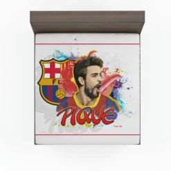 Gerard Pique Famous Barcelona Football Player Fitted Sheet