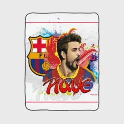 Gerard Pique Famous Barcelona Football Player Fleece Blanket 1