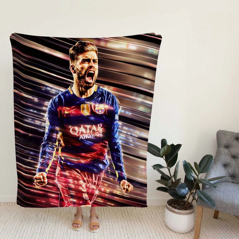 Gerard Pique La Liga Football Player Fleece Blanket