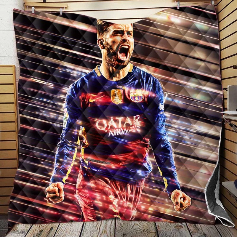 Gerard Pique La Liga Football Player Quilt Blanket