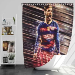 Gerard Pique La Liga Football Player Shower Curtain