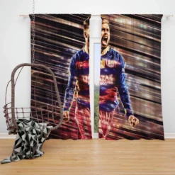 Gerard Pique La Liga Football Player Window Curtain