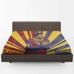 Gerard Pique Populer Barcelona Football Player Fitted Sheet 1