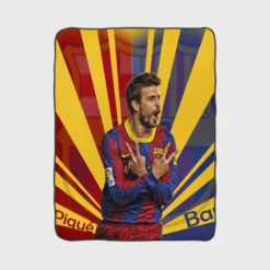 Gerard Pique Populer Barcelona Football Player Fleece Blanket 1