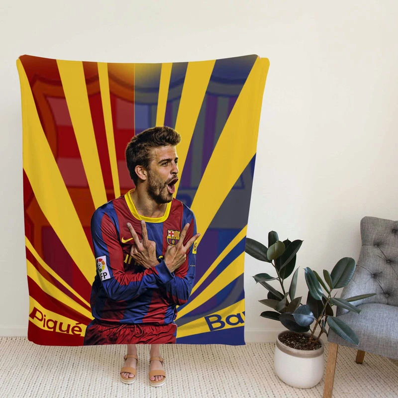 Gerard Pique Populer Barcelona Football Player Fleece Blanket