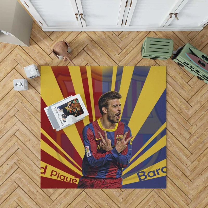 Gerard Pique Populer Barcelona Football Player Rug