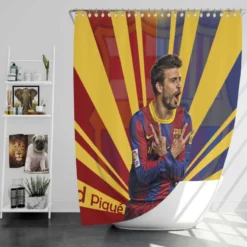 Gerard Pique Populer Barcelona Football Player Shower Curtain