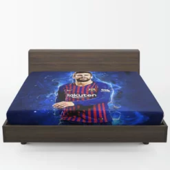 Gerard Pique Strong Barcelona Defend Football Player Fitted Sheet 1