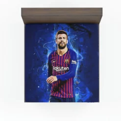 Gerard Pique Strong Barcelona Defend Football Player Fitted Sheet