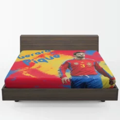 Gerard Pique Top Ranked Spanish Football Player Fitted Sheet 1