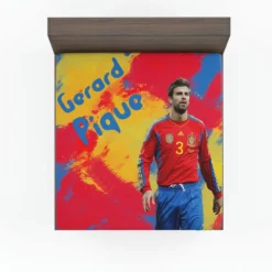 Gerard Pique Top Ranked Spanish Football Player Fitted Sheet