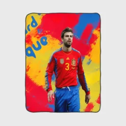 Gerard Pique Top Ranked Spanish Football Player Fleece Blanket 1