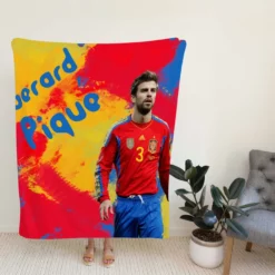 Gerard Pique Top Ranked Spanish Football Player Fleece Blanket