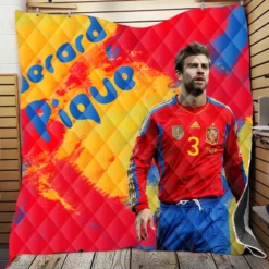 Gerard Pique Top Ranked Spanish Football Player Quilt Blanket