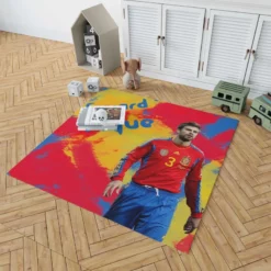 Gerard Pique Top Ranked Spanish Football Player Rug 1