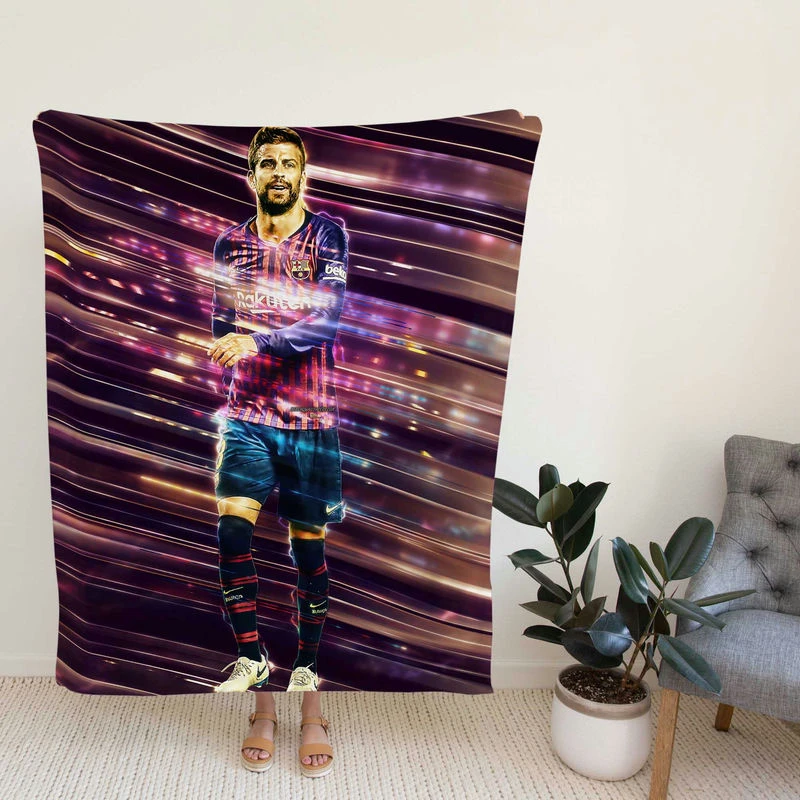 Gerard Pique UEFA Champions League Football Player Fleece Blanket