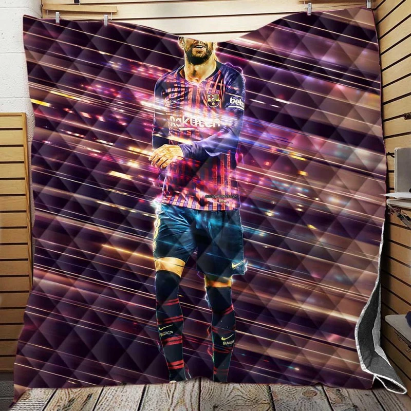 Gerard Pique UEFA Champions League Football Player Quilt Blanket