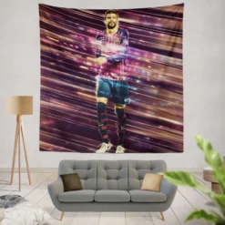 Gerard Pique UEFA Champions League Football Player Tapestry