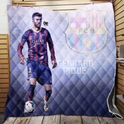 Gerard Pique in Barcelona Striped Jersey Quilt Blanket