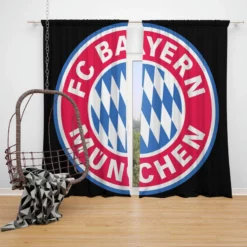 German Football Club FC Bayern Munich Logo Window Curtain